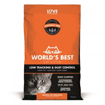 World's Best Clumping Cat Litter for Low Tracking and Dust Control 6.8kg